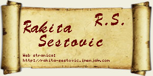 Rakita Šestović vizit kartica